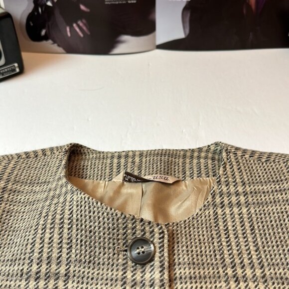 Vintage houndstooth 100% pure wool blazer - Picture 12 of 15